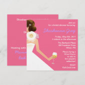 Bridal-wijnuitnodigingen Kaart (Voorkant / Achterkant)