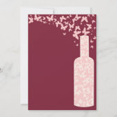 Bridal Wine Bordeaux Roze Butterflies Boho Kaart (Achterkant)