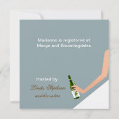 Bridal wine Invitation Kaart (Achterkant)