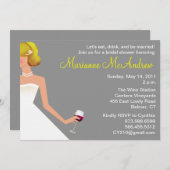 bridal wine nodigzilverblonde parels kaart (Voorkant / Achterkant)