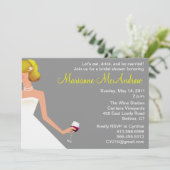 bridal wine nodigzilverblonde parels kaart (Staand voorkant)