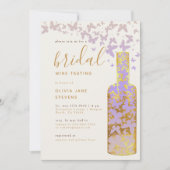 Bridal Wine Tasting Gold Lila Butterflies Boho Kaart (Voorkant)