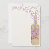 Bridal Wine Tasting Gold Lila Butterflies Boho Kaart (Achterkant)