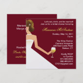 bridal wine uitnodiging with pearls (Voorkant / Achterkant)