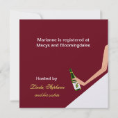 bridal wine uitnodiging with pearls (Achterkant)