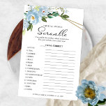 Bridal Word Scramble Game Floral Geometric Flyer<br><div class="desc">Bridal Word Scramble Game Floral Geometric Flyer</div>