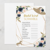 Bridal Word Scramble Horse Race Hat Theme Game Kaart (Voorkant / Achterkant)