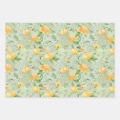 Bridal Yellow Peonies en Green Ferns Inpakpapier Vel (Voorkant 2)