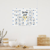 Bridal Zitkaart personaliseer de bestemming Poster (Keuken)