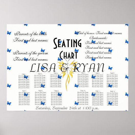 Bridal Zitkaart personaliseer de bestemming Poster (Voorkant)