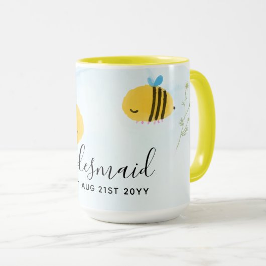 Bridale begrotingsuitwisseling - Bumble BEES Mok (Voorkant rechts)