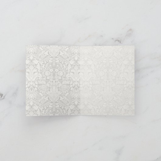 bridale bruidjes Antiek Wit Weddenschap Bedankkaart (Binnen)