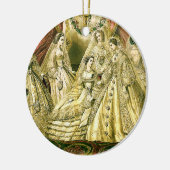  bridale bruidjes Antiek Wit Weddenschap Keramisch Ornament (Links)