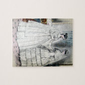 bridale bruidjes Antiek Wit Weddenschap Legpuzzel (Horizontaal)