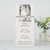  bridale bruidjes Antiek Wit Weddenschap Menu (Staand voorkant)