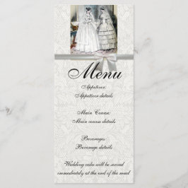  bridale bruidjes Antiek Wit Weddenschap Menu
