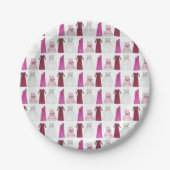 Bridale bruiloft Gowns Bridesmaid Flowergirl Papieren Bordje (Voorkant)