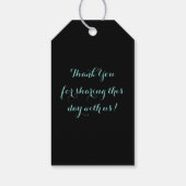 Bridale partij BRIDE & CO Black & Gold Heart Weddi Cadeaulabel (Achterkant)