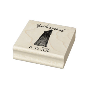 Bridale partij Dress Weddensteam Bridal Bride Rubberstempel