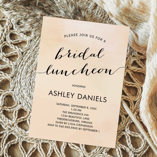 Bridale Waterverf zonder Abridaat Uitnodiging