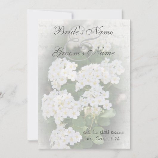 Bridal's Bouquet Wedding Kaart (Achterkant)