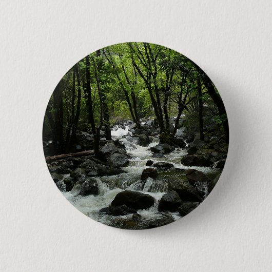 Bridalveil Creek in Yosemite National Park Ronde Button 5,7 Cm (Voorkant)