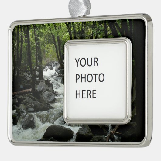 Bridalveil Creek in Yosemite National Park Verzilverd Omlijst Ornament (Links)