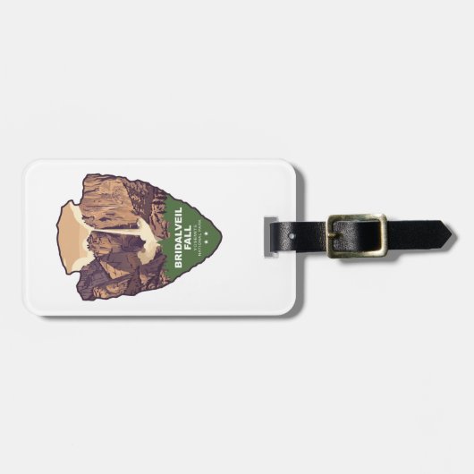 Bridalveil Fall Yosemite National Park Arrowhead Bagagelabel (Voorkant horizontaal)