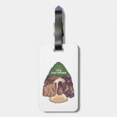 Bridalveil Fall Yosemite National Park Arrowhead Bagagelabel (Achterkant verticaal)