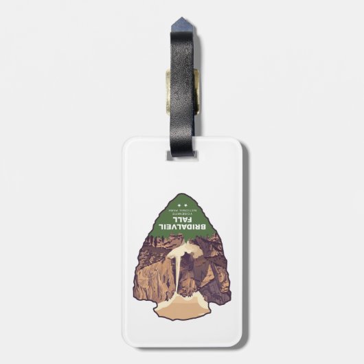 Bridalveil Fall Yosemite National Park Arrowhead Bagagelabel (Achterkant verticaal)