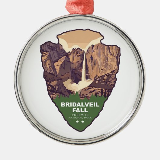 Bridalveil Fall Yosemite National Park Arrowhead Metalen Ornament (Voorkant)