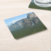 Bridalveil-Herfsten en halve dome bij Yosemite Kartonnen Onderzetters (Schuin)