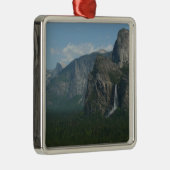 Bridalveil-Herfsten en halve dome bij Yosemite Metalen Ornament (Rechts)