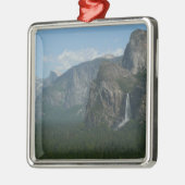 Bridalveil-Herfsten en halve dome bij Yosemite Metalen Ornament (Links)