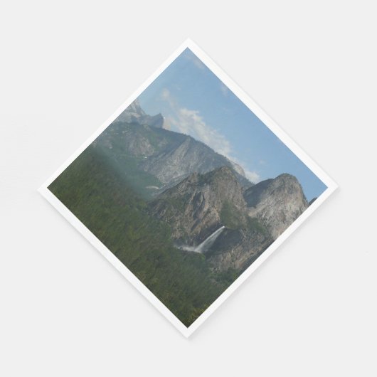 Bridalveil-Herfsten en halve dome bij Yosemite Servetten (Hoek)