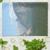 Bridalveil-Herfsten en halve dome bij Yosemite Theedoek (Gevouwen)