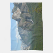 Bridalveil-Herfsten en halve dome bij Yosemite Theedoek (Verticaal)