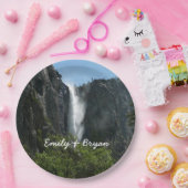 Bridalveil-Herfsten in het Nationaal Park Yosemite Papieren Bordje (Feest)