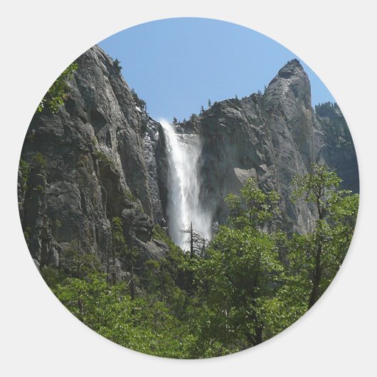 Bridalveil-Herfsten in het Nationaal Park Yosemite Ronde Sticker (Voorkant)