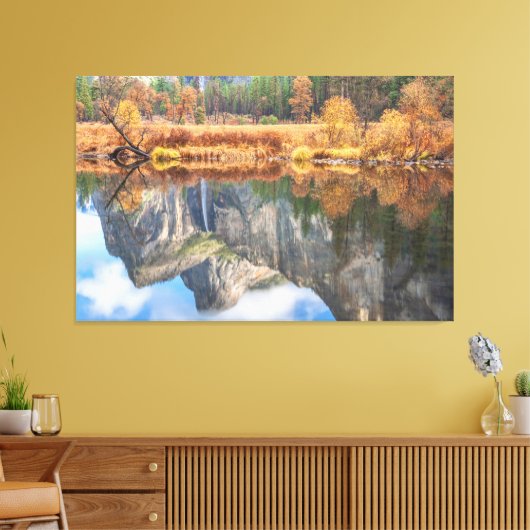 Bridalveil Herfsten Reflectie Canvas Afdruk (Insitu (Woonkamer))