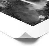 Bridalveil Herfsten Waterfall Black en White Photo Poster (Hoek)