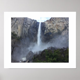 Bridalveil Herfsten Waterfall Blue Color Photograp Poster