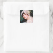 Bride 1915 vierkante sticker (Tas)