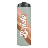 Bride 70s Groovy Retro Boho Chic Thermal Tumbler Thermosbeker (Voorkant)