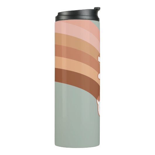 Bride 70s Groovy Retro Boho Chic Thermal Tumbler Thermosbeker (Gedraaid links)