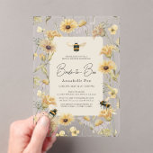 Bride aan Bee Chamomile & Daisies Vrijgezellenfees Acryl Uitnodigingen (Insitu (Draagbaar))