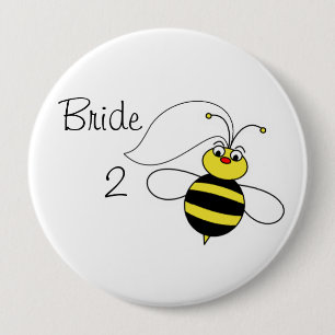 Bride aan Bee Ronde Button 4,0 Cm