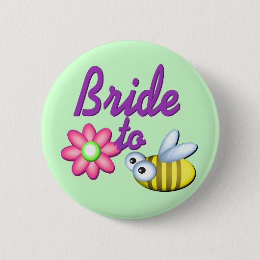 Bride aan Bee Ronde Button 5,7 Cm (Voorkant)