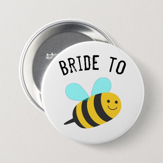 Bride aan Bee Ronde Button 7,6 Cm (Voorkant /achterkant)