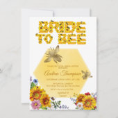 Bride aan Bee | Waterverf Floral Vrijgezellenfeest Kaart (Voorkant)